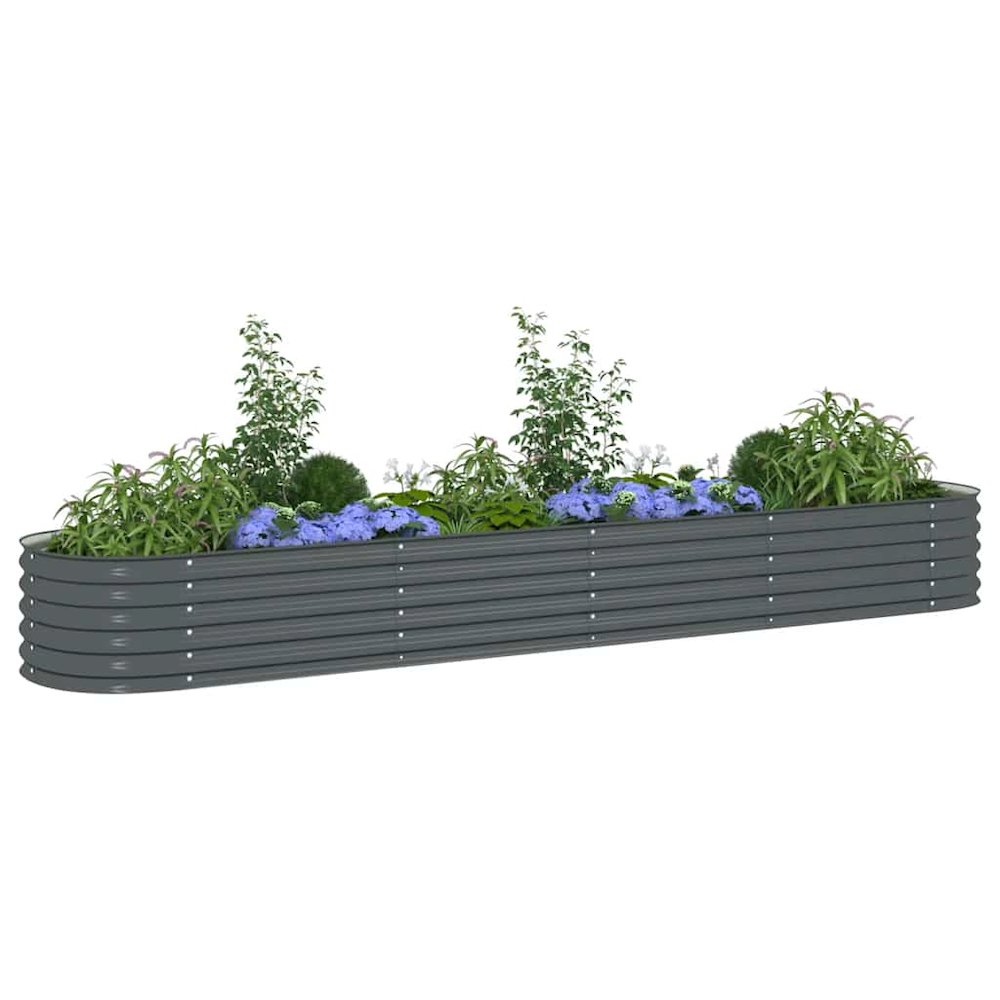 Garden Raised Bed Grey Galvanized Steel Extra Large Sturdy. Picture 5