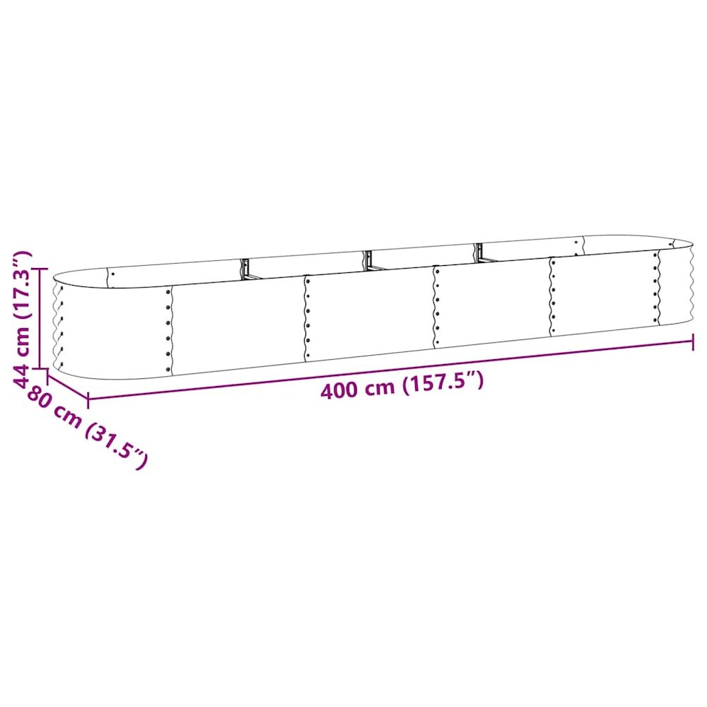Garden Raised Bed Grey Galvanized Steel Extra Large Sturdy. Picture 10