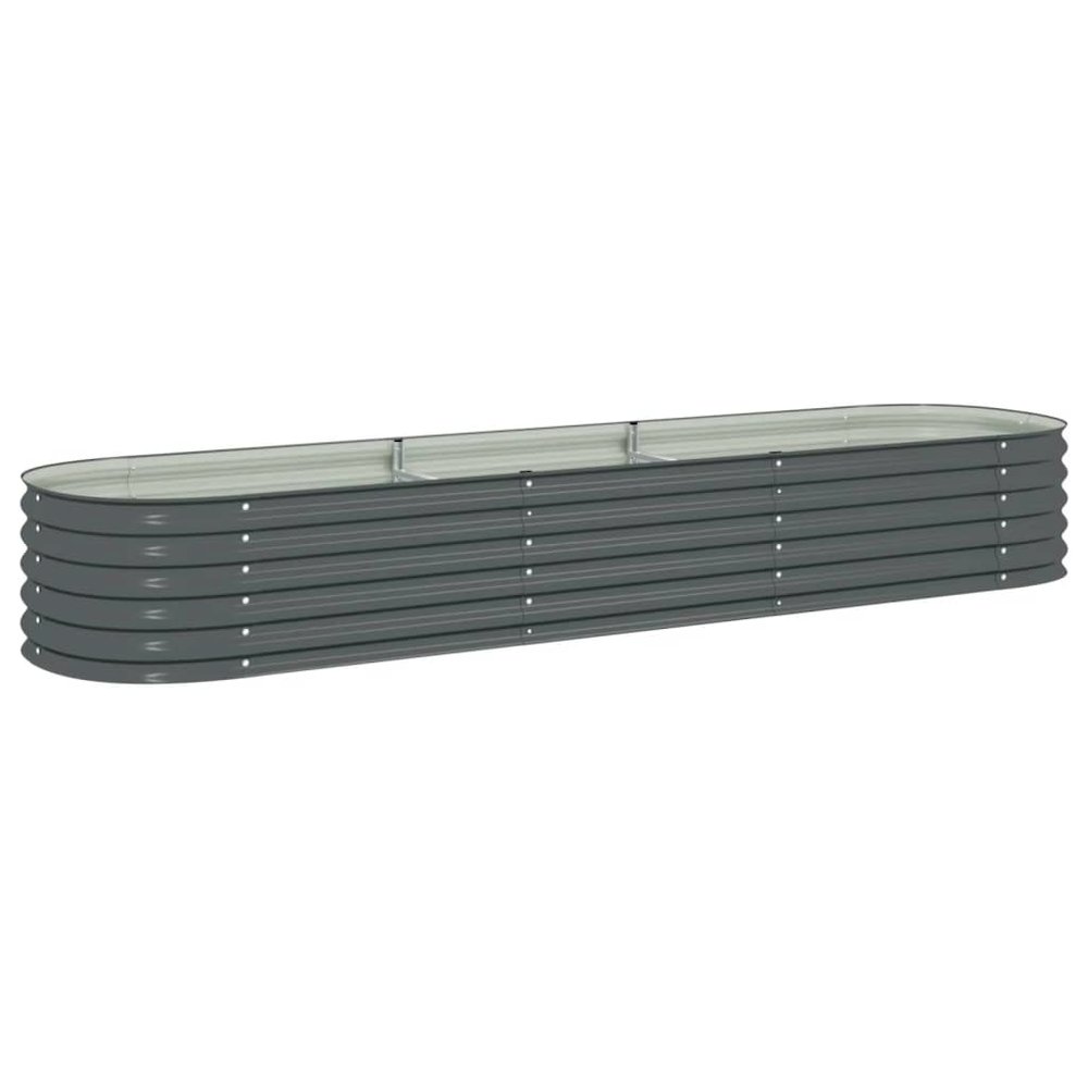 Garden Raised Bed Grey Galvanized steel Large Tough. Picture 2