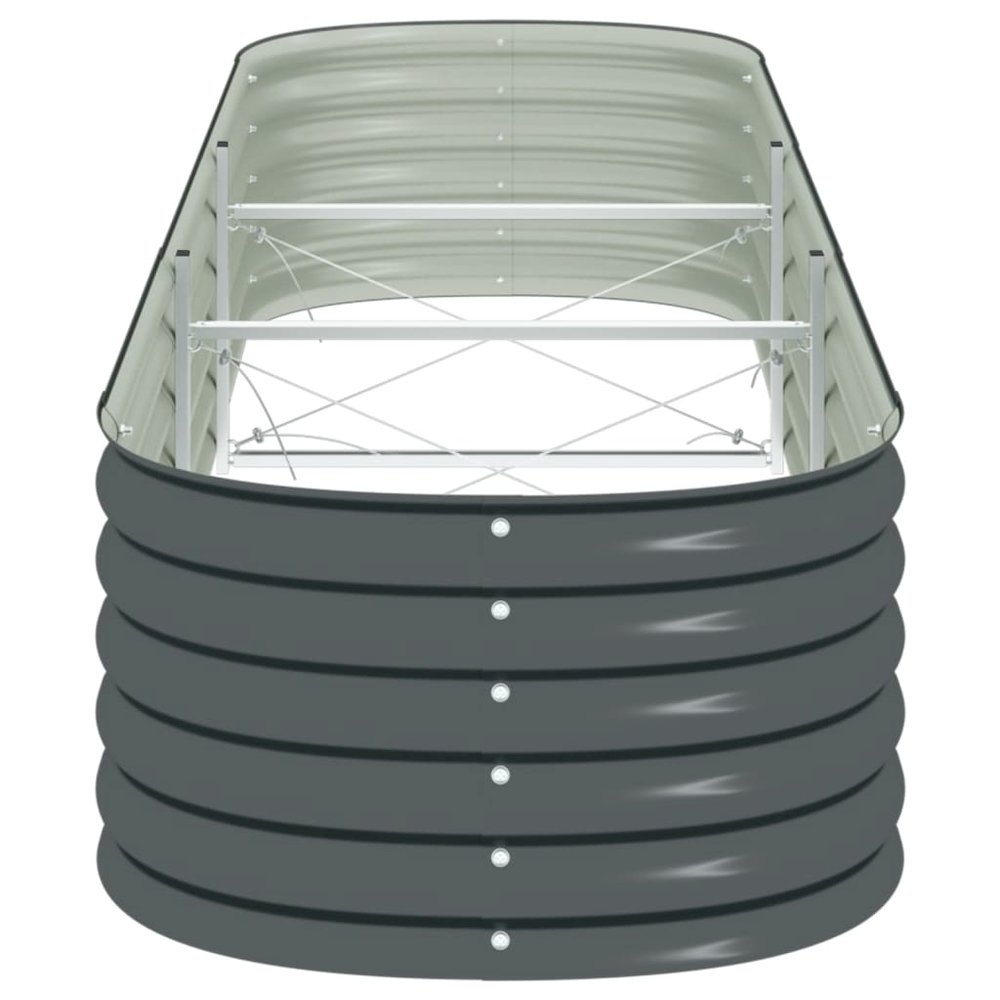 Garden Raised Bed Grey Galvanized steel Large Tough. Picture 5