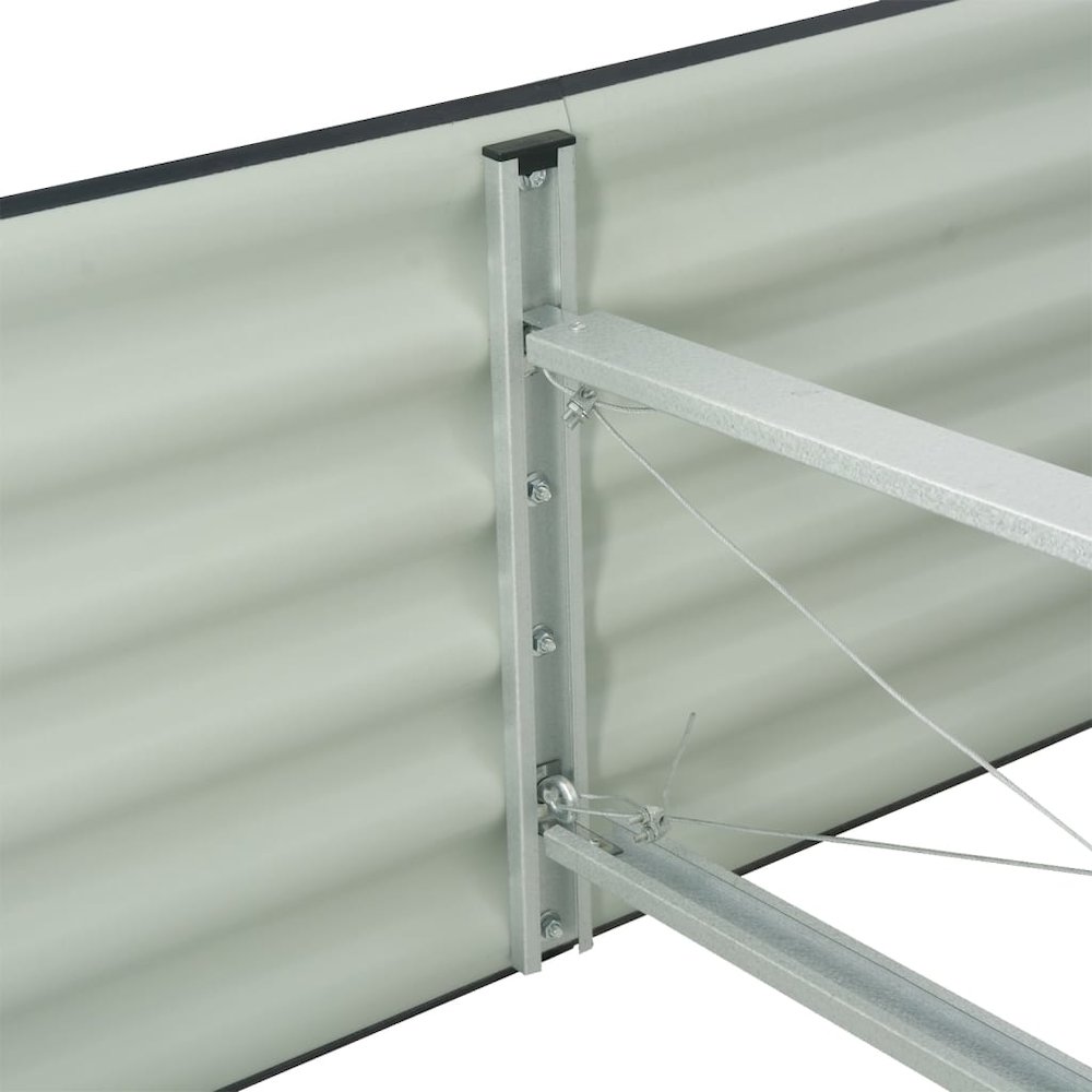 Garden Raised Bed Grey Galvanized steel Large Tough. Picture 6