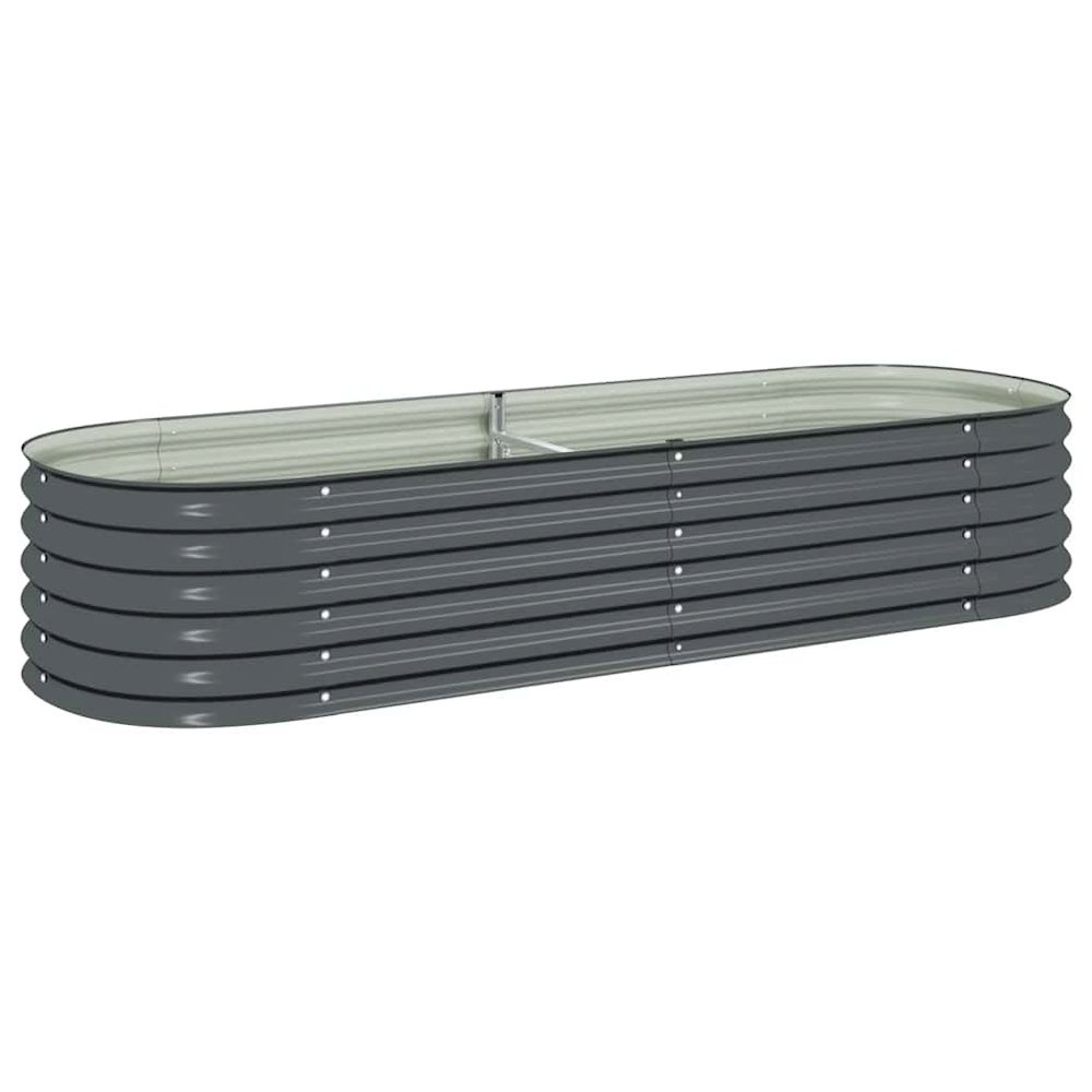 Garden Raised Bed Gray Galvanized Steel Large Durable. Picture 1