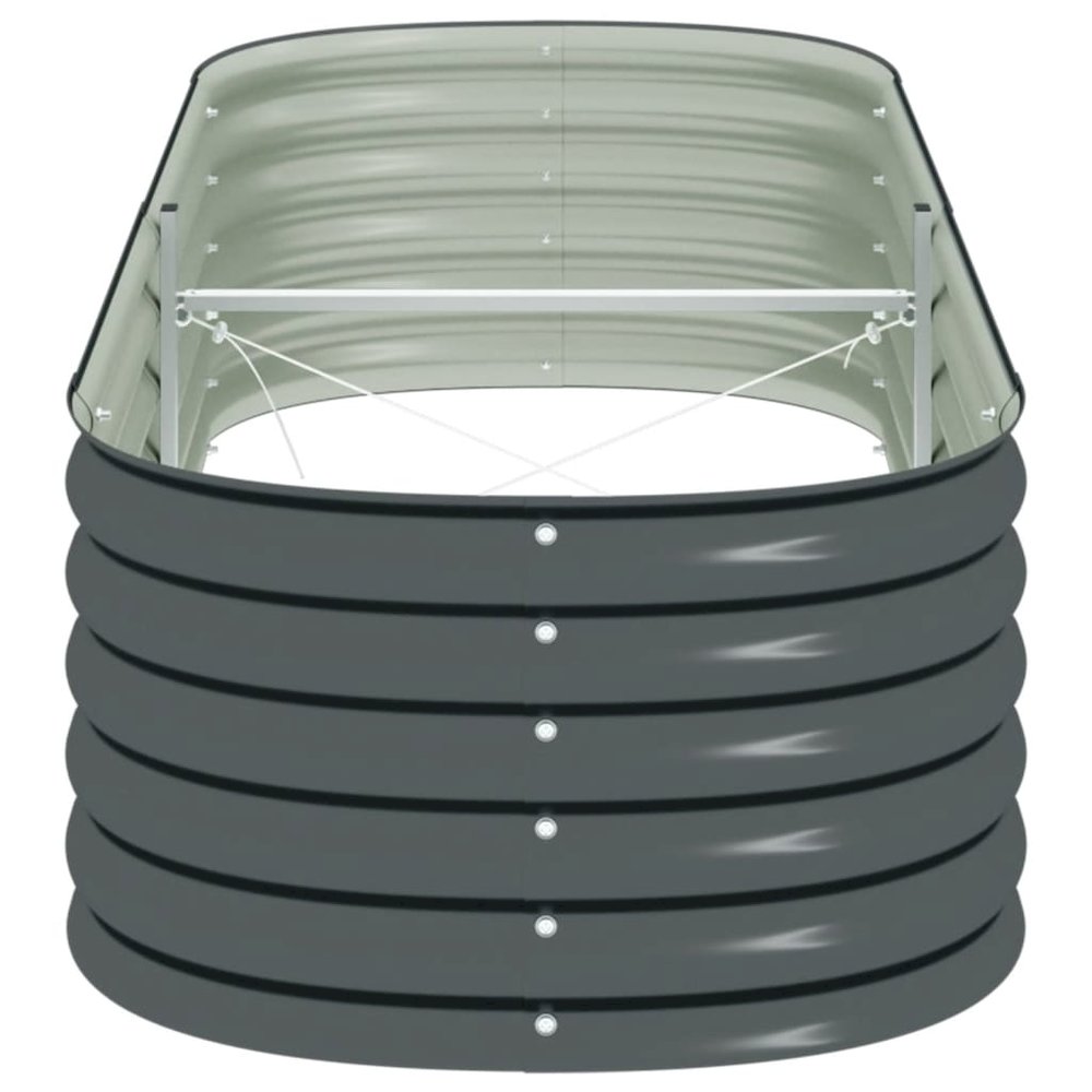 Garden Raised Bed Gray Galvanized Steel Large Durable. Picture 6