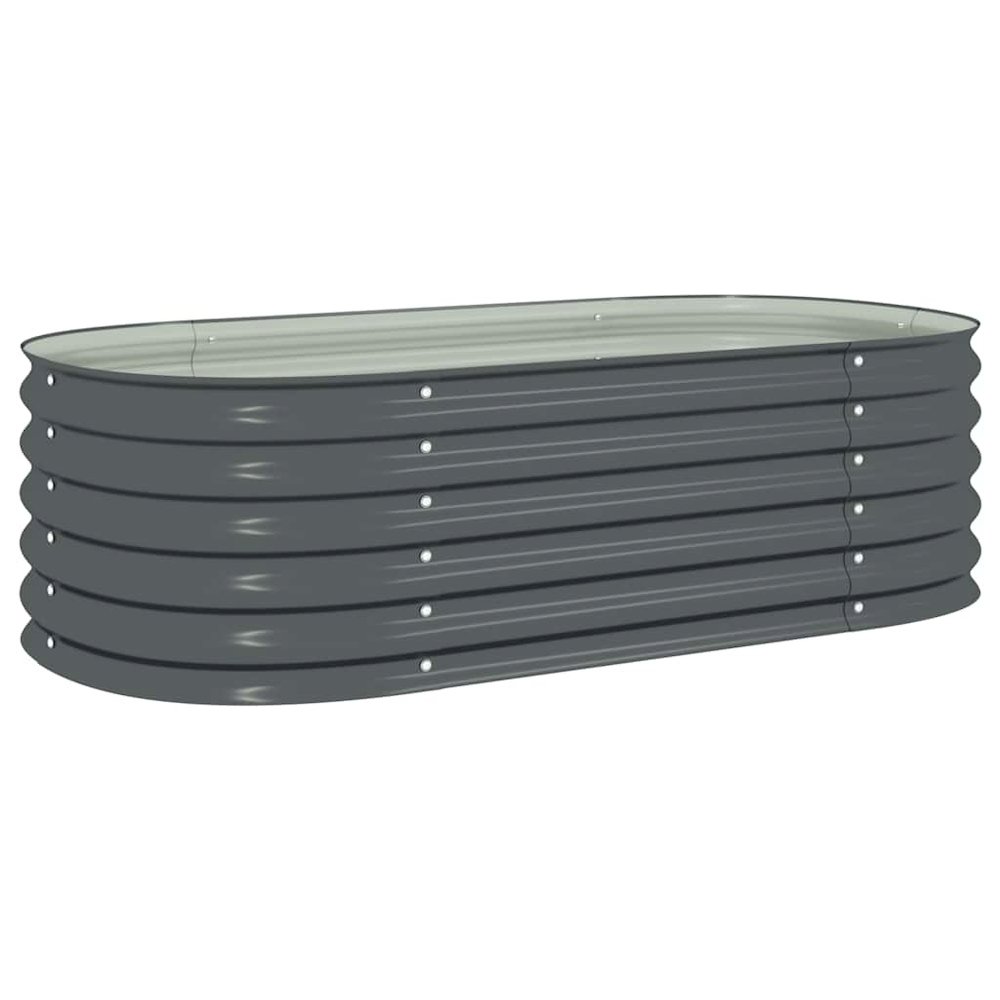 Garden Raised Bed Grey Galvanized steel 63 x 31.5 x 17.3 in. Picture 1