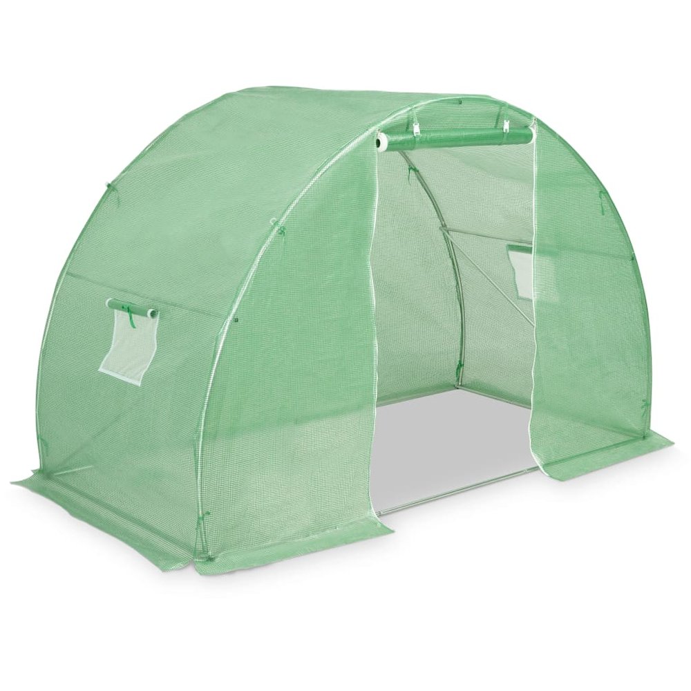 Greenhouse Green PE mesh fabric, Galvanized Steel 48.4 square feet. Picture 3