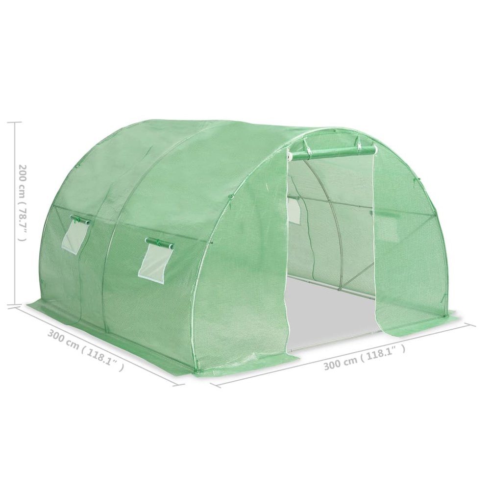Greenhouse Green PE mesh fabric, galvanized steel Large. Picture 12