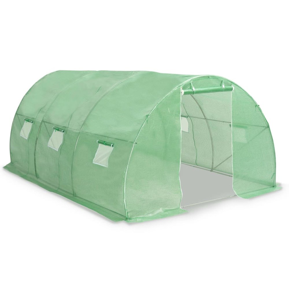 Greenhouse Green Polyethylene mesh fabric and galvanized steel. Picture 3