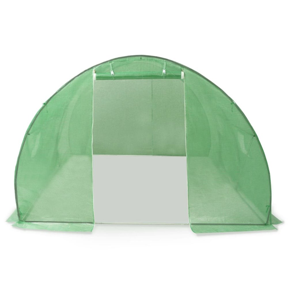 Greenhouse Green Polyethylene mesh fabric and galvanized steel. Picture 5