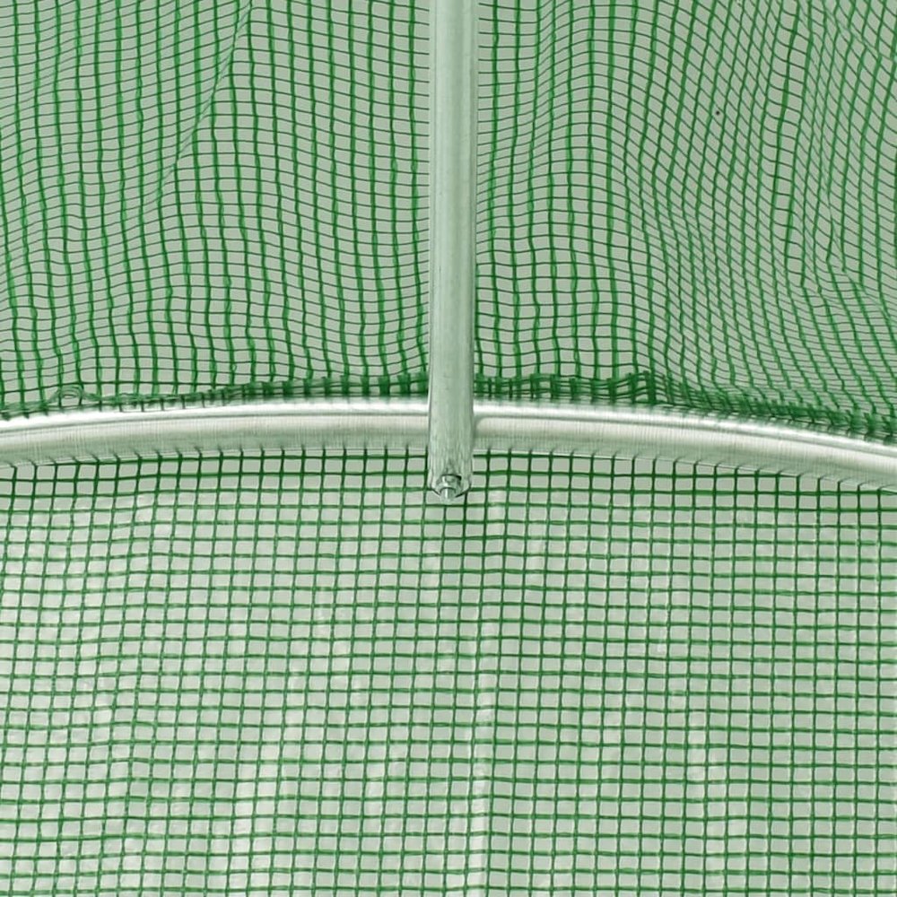 Greenhouse Green Polyethylene mesh fabric and galvanized steel. Picture 8