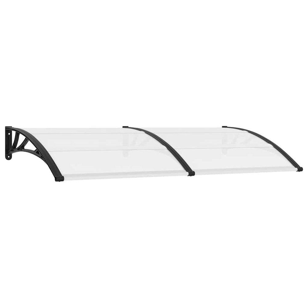 Door Canopy Black brackets, clear sheets Polycarbonate, ABS, Aluminum. Picture 1