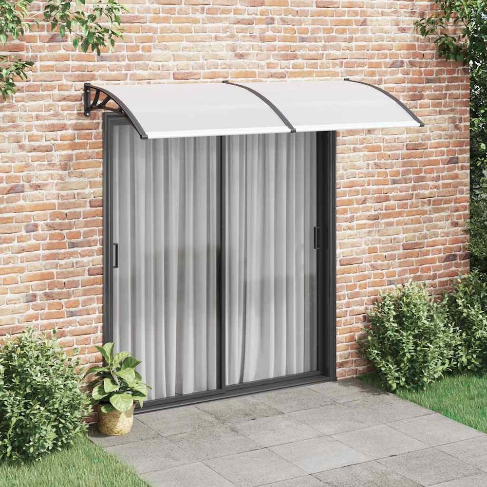 Door Canopy Black brackets, clear sheets Polycarbonate, ABS, Aluminum. Picture 2