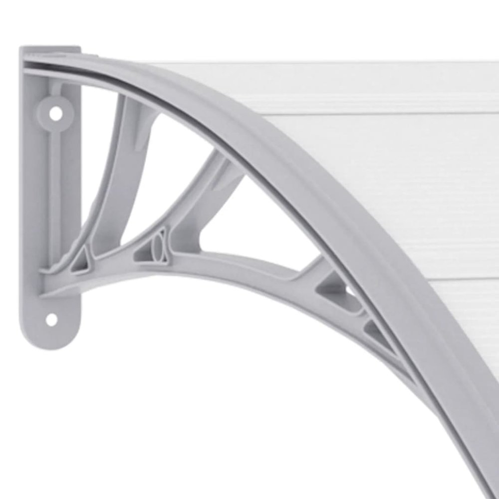 Door Canopy Grey brackets and transparent sheets. Picture 6