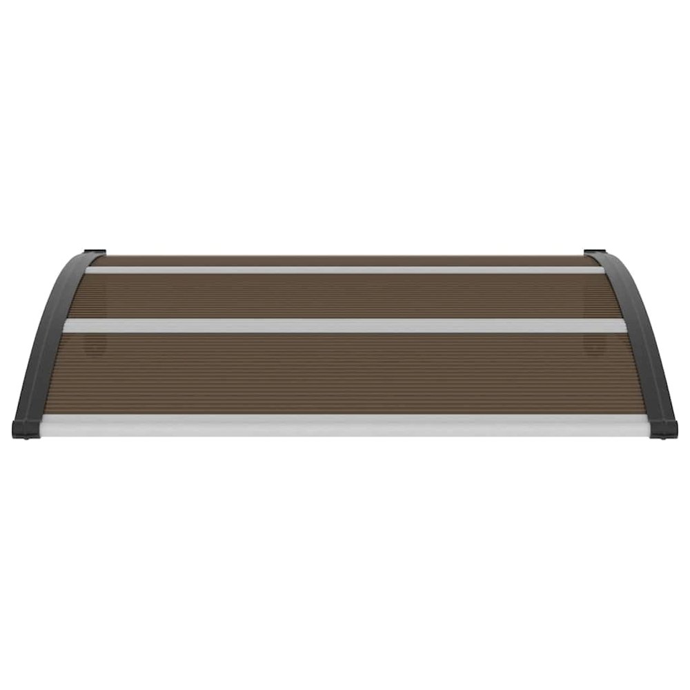 Door Canopy Transparent brown and black Polycarbonate Medium. Picture 5