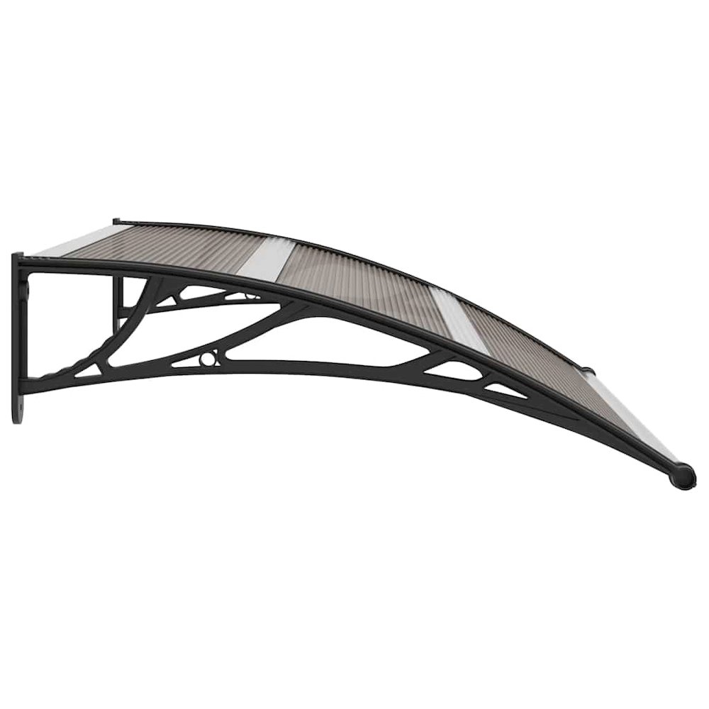 Door Canopy Transparent brown and black Polycarbonate Medium. Picture 6