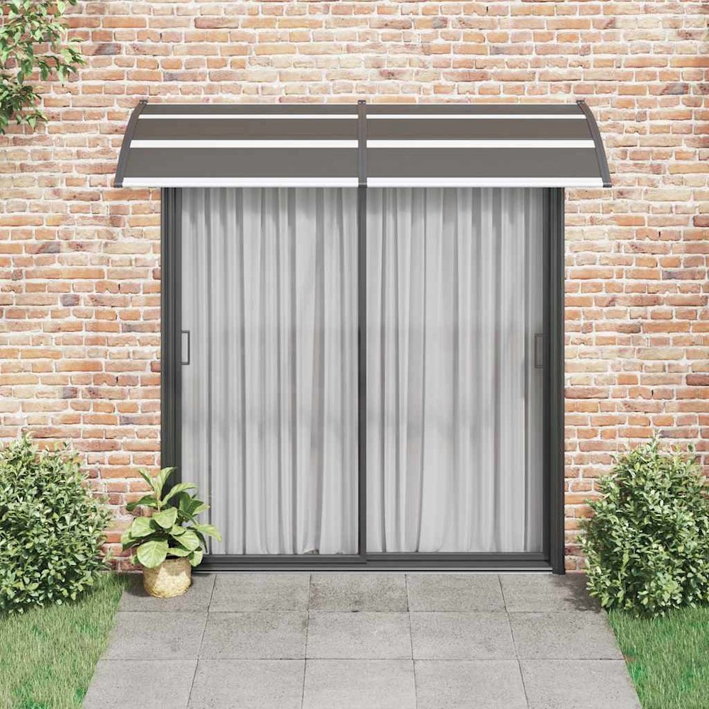 Door Canopy Black Polycarbonate Medium Durable Canopy. Picture 3