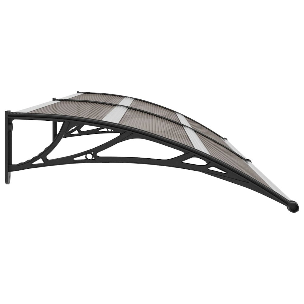 Door Canopy Black Polycarbonate Medium Durable Canopy. Picture 5