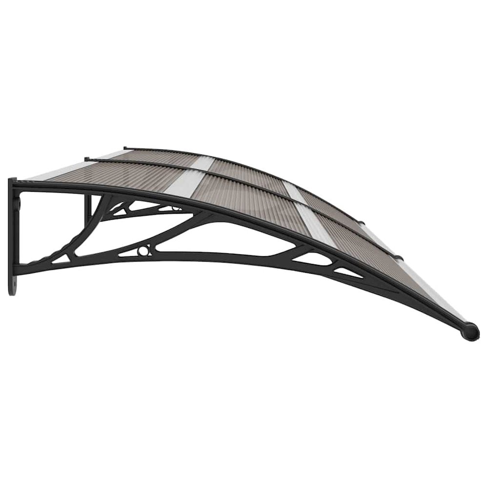Door Canopy Black Polycarbonate Medium Durable Canopy. Picture 6