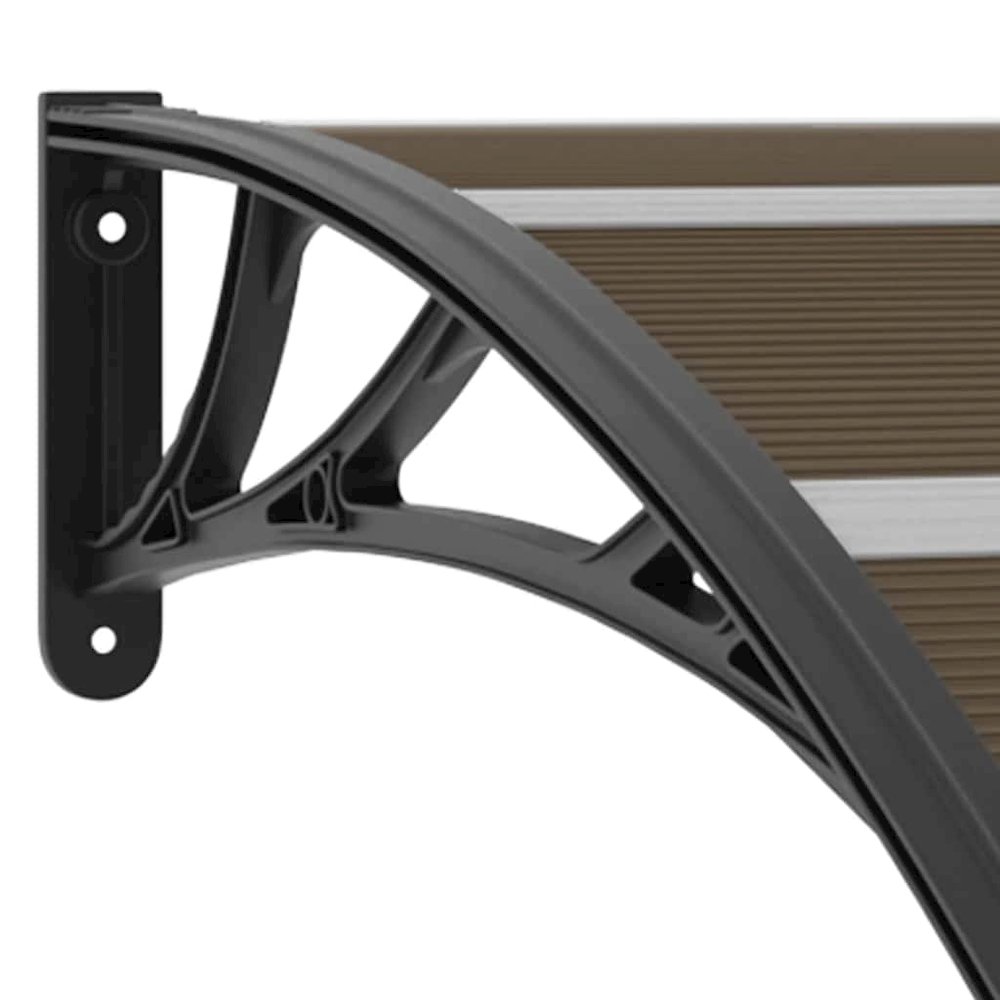 Door Canopy Black Polycarbonate Medium Durable Canopy. Picture 7