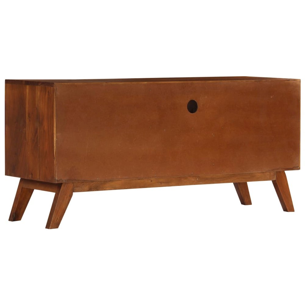 TV Cabinet Dark Honey Solid Acacia Wood Medium TV Cabinet. Picture 4