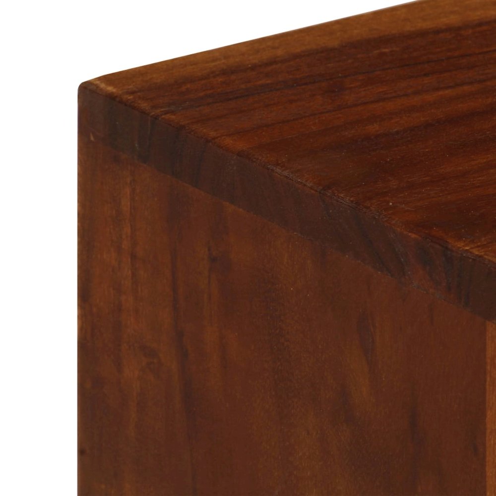 TV Cabinet Dark Honey Solid Acacia Wood Medium TV Cabinet. Picture 6