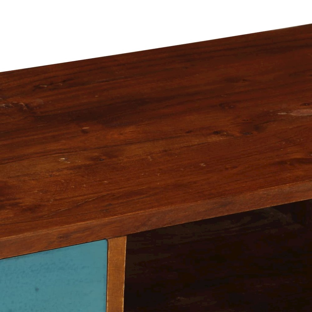 TV Cabinet Dark Honey Solid Acacia Wood Medium TV Cabinet. Picture 7