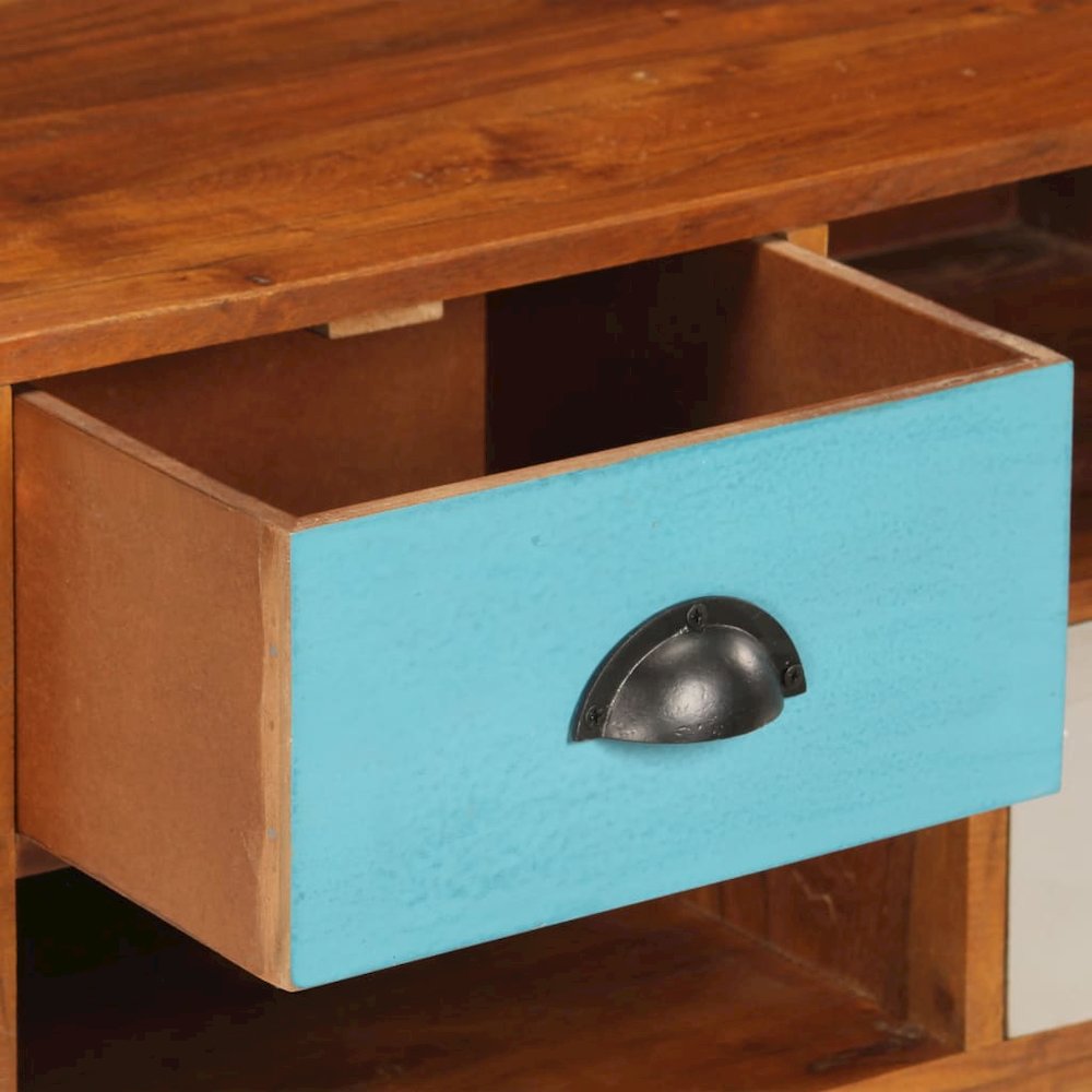 TV Cabinet Dark Honey Solid Acacia Wood Medium TV Cabinet. Picture 8