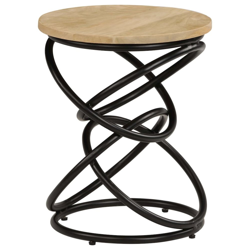 End Table Brown and Black Solid mango wood Medium Durable. Picture 1