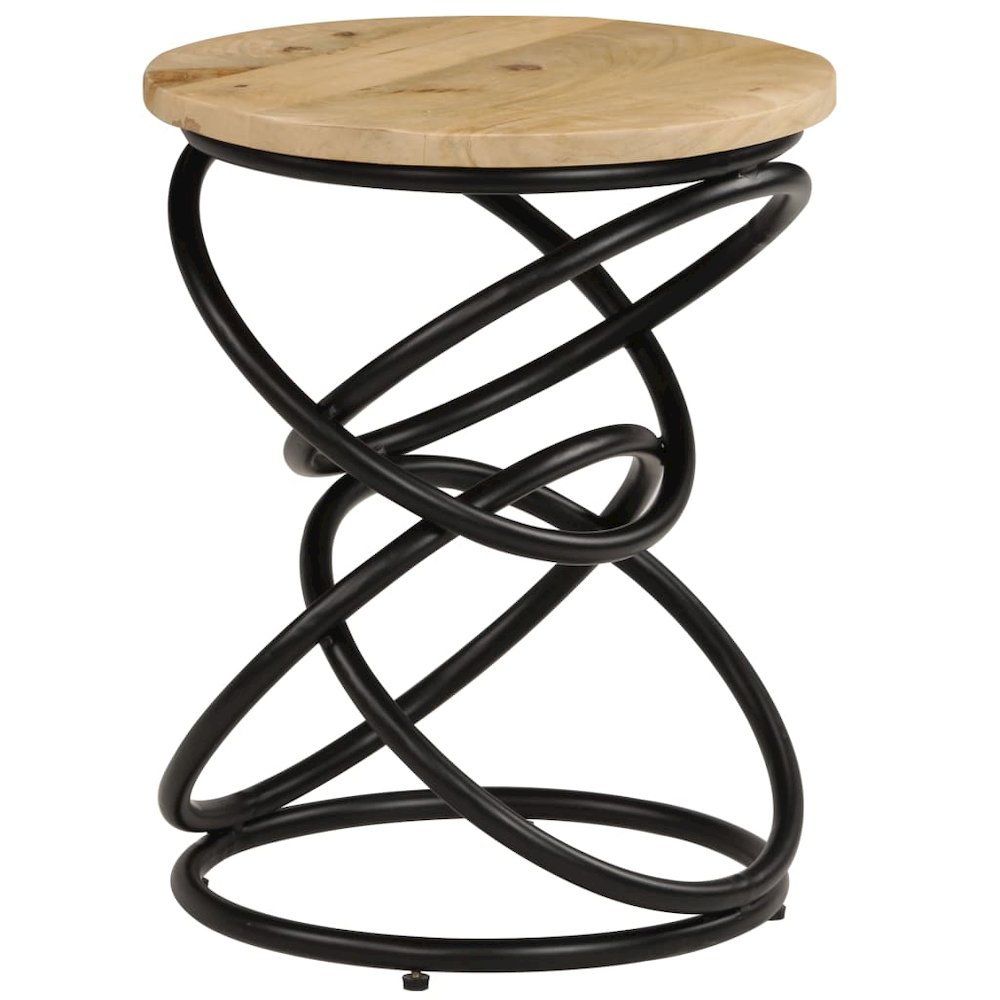 End Table Brown and Black Solid mango wood Medium Durable. Picture 11