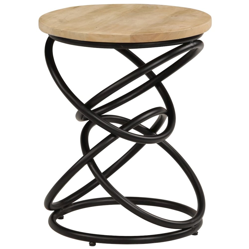 End Table Brown and Black Solid mango wood Medium Durable. Picture 12