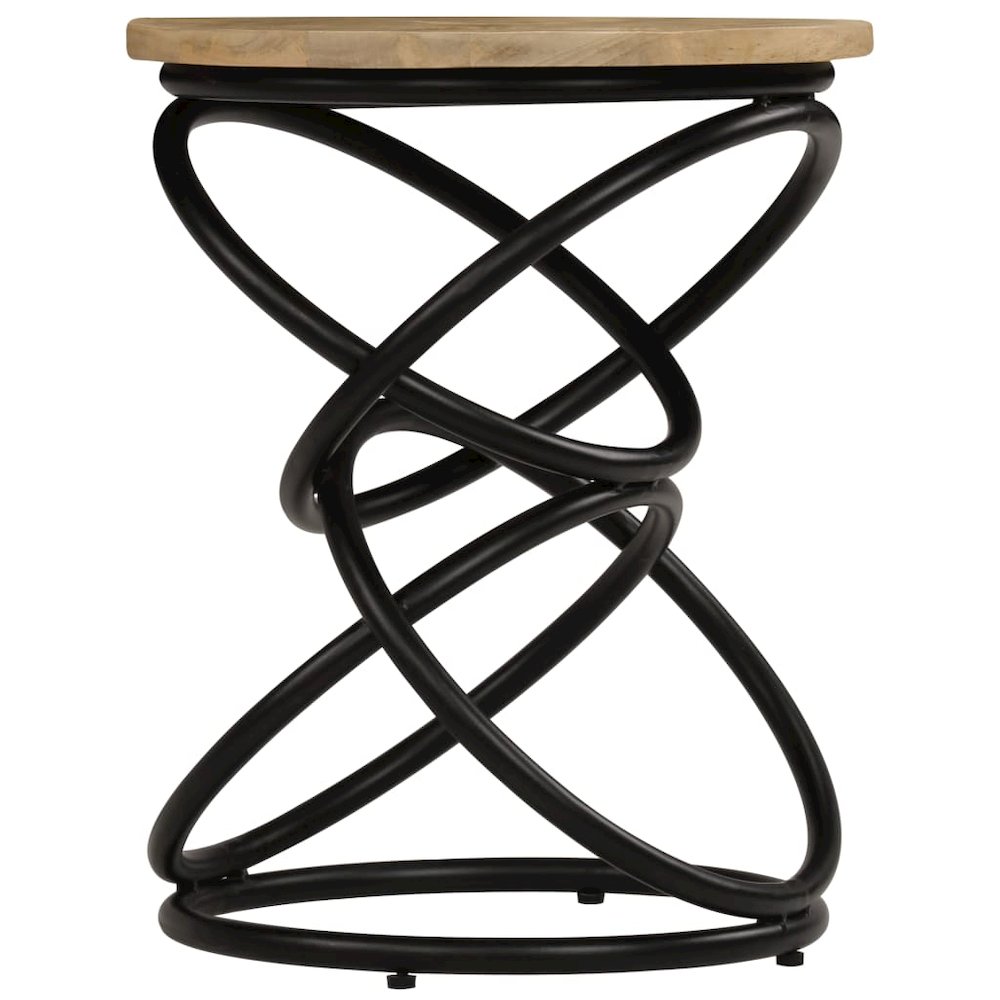 End Table Brown and Black Solid mango wood Medium Durable. Picture 3