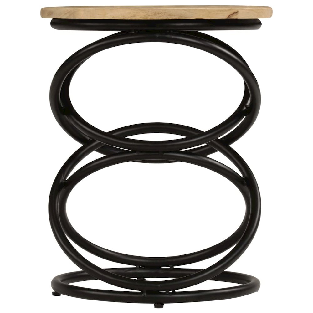 End Table Brown and Black Solid mango wood Medium Durable. Picture 4