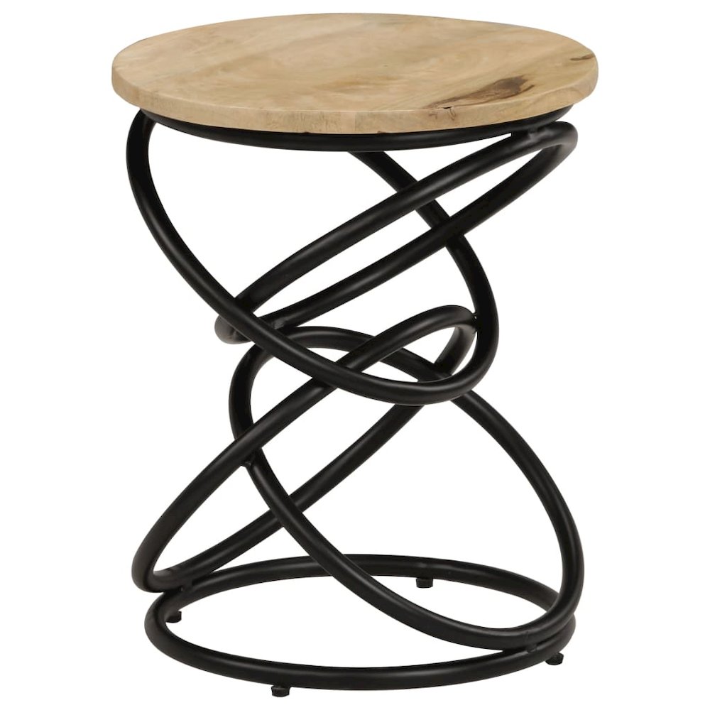 End Table Brown and Black Solid mango wood Medium Durable. Picture 10