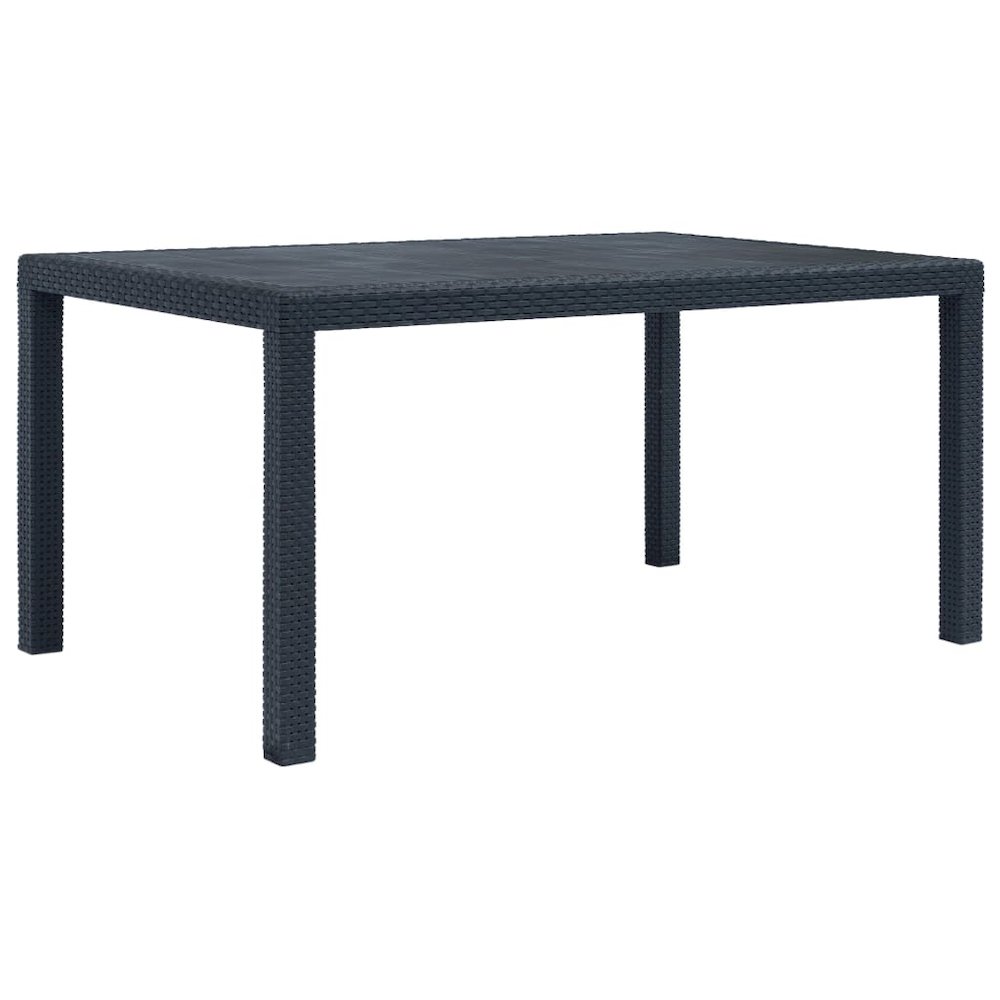 Garden Table Anthracite Plastic Durable Garden Table. Picture 1