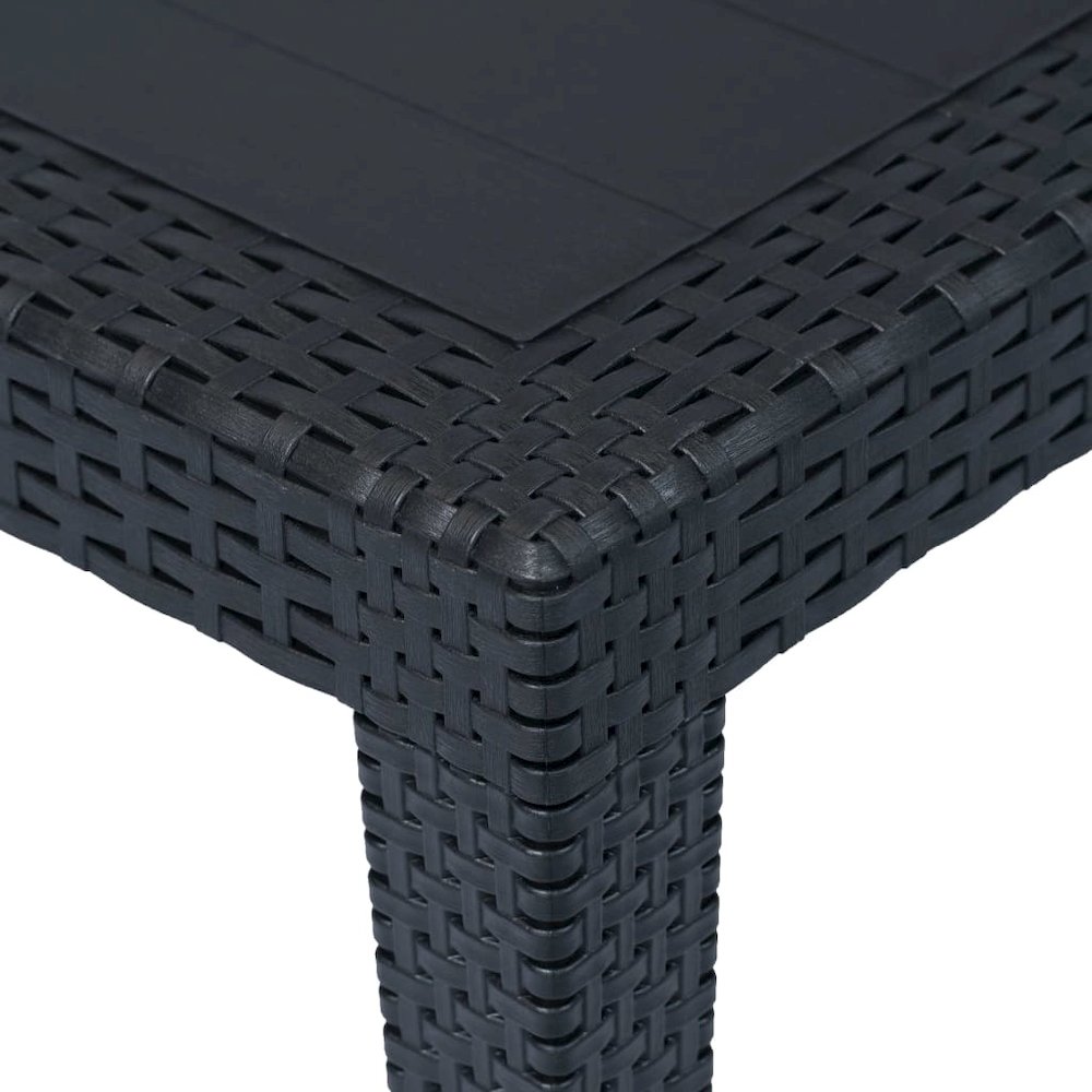 Garden Table Anthracite Plastic Durable Garden Table. Picture 3