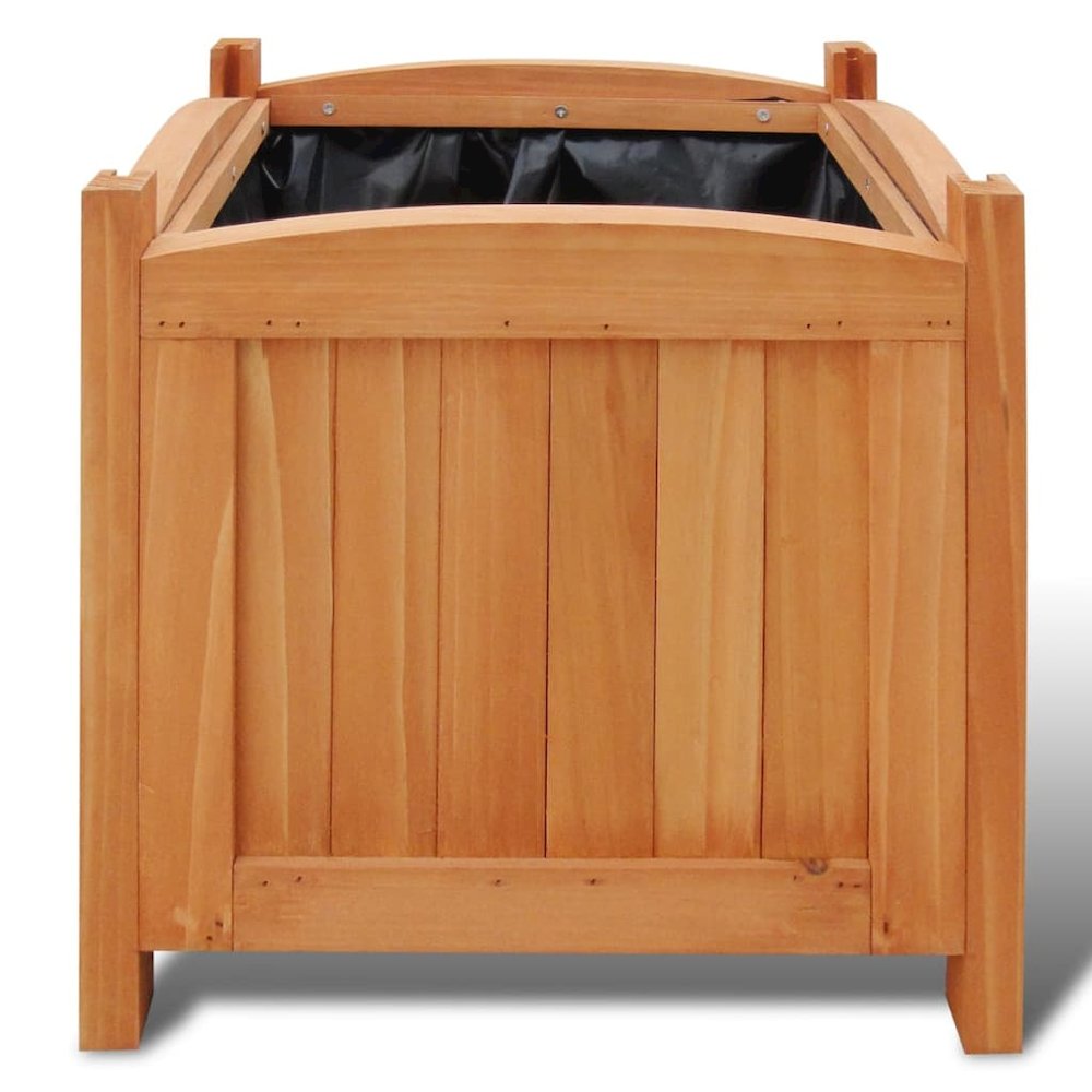Raised Bed Set of 4 Wooden Solid wood, PE lining 12x12x12 in. Picture 3