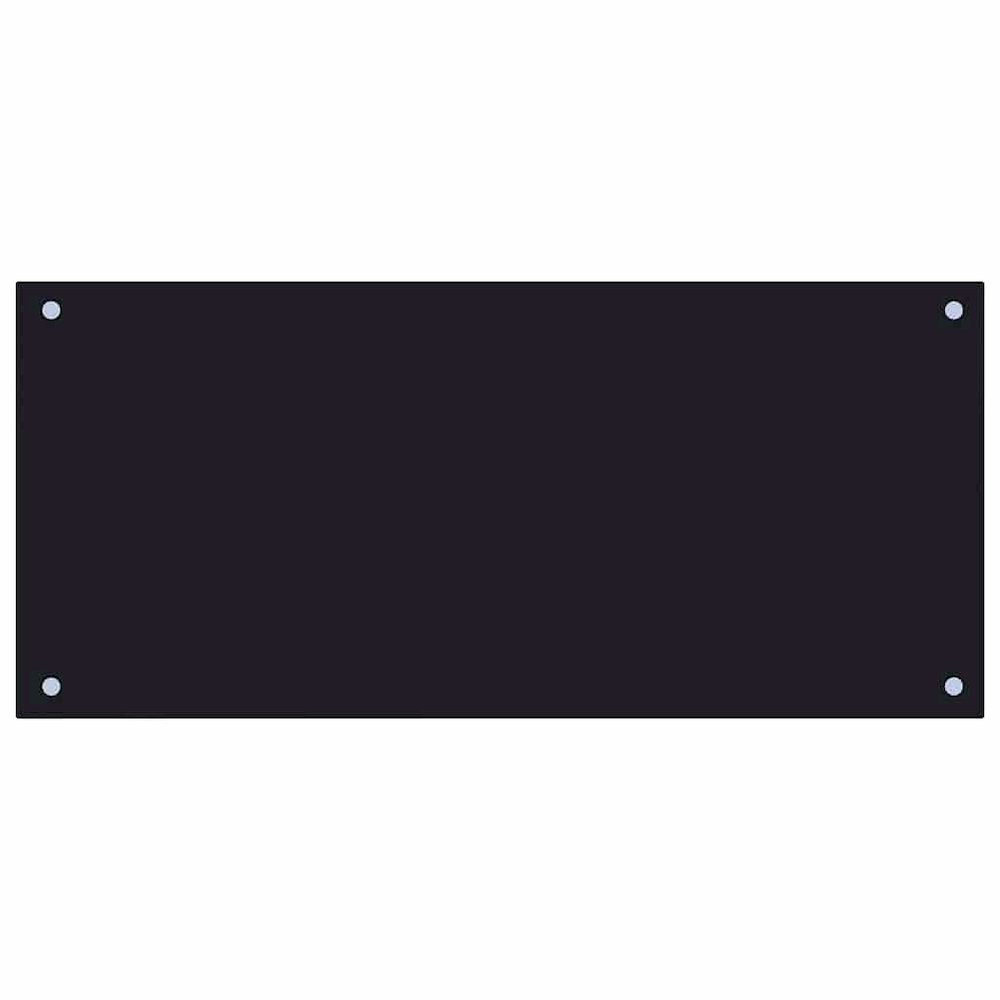 Kitchen Backsplash Black 35.4"x15.7" Tempered Glass. Picture 1