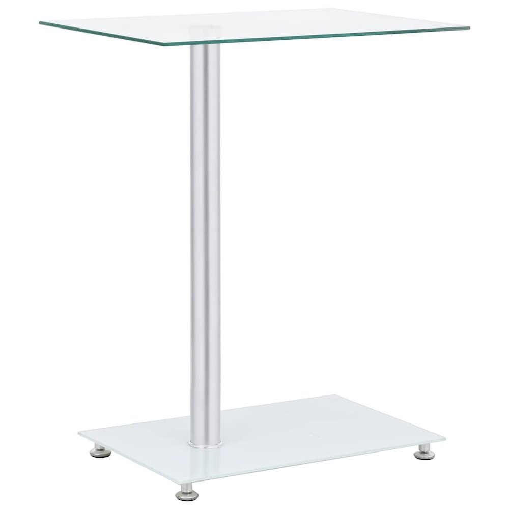 Side Table Transparent Tempered glass, stainless steel Small. Picture 1