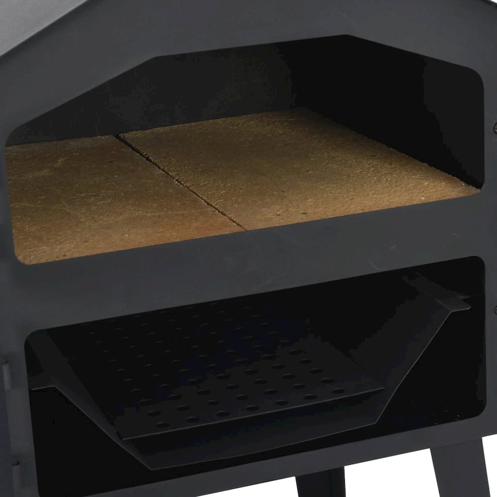 vidaXL Outdoor Pizza Oven Charcoal Fired with 2 Fireclay Stones, 40362. Picture 7