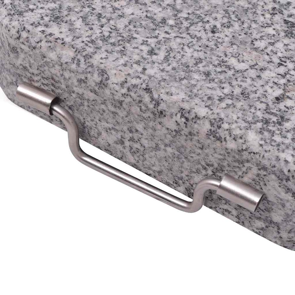Parasol Stand Grey Polished granite and stainless steel 17.7 in. Picture 6