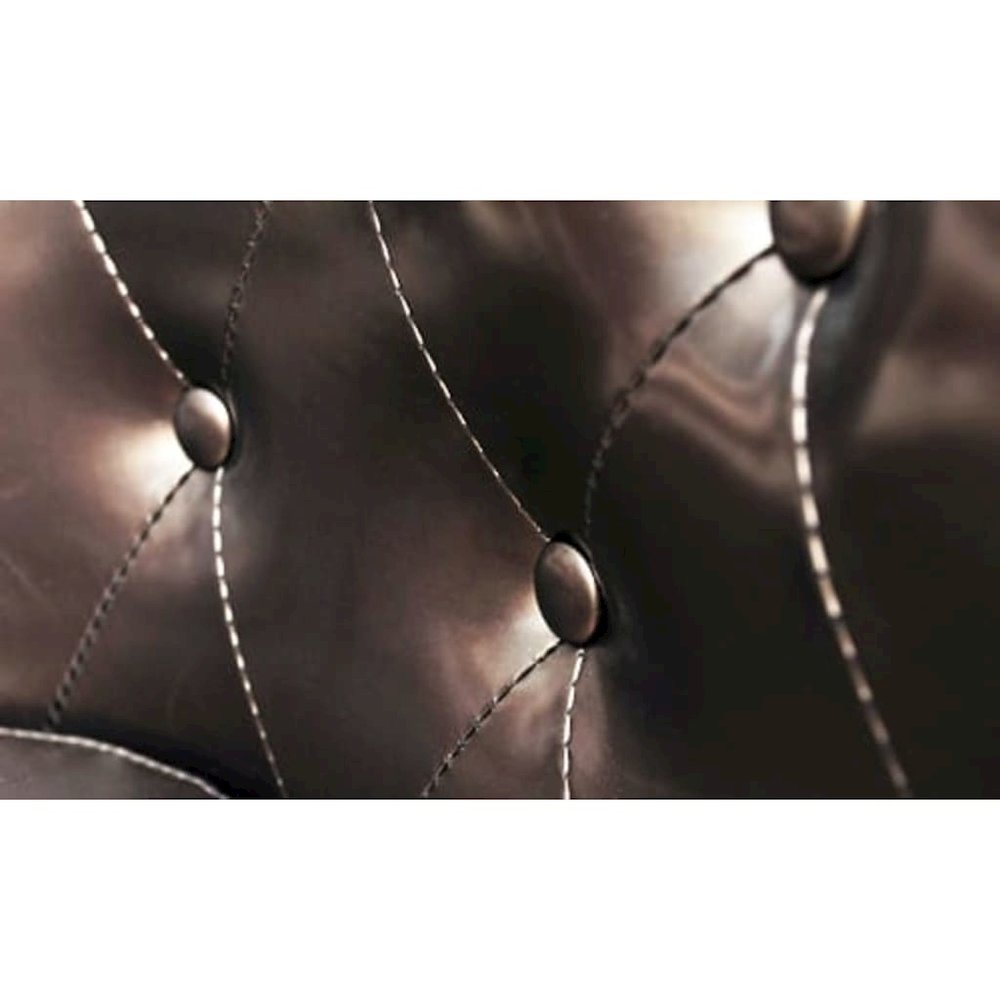 Chesterfield Set of 2 Brown Faux Leather Standard Durable. Picture 3