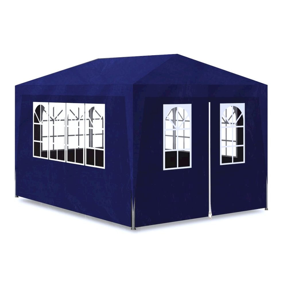 Party Tent Blue Polyethylene 9.8 x 13.1 ft UV-resistant materials. Picture 2