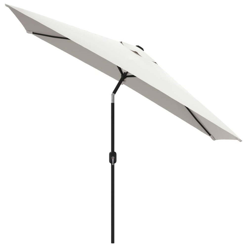 Garden Parasol Sandy White 100% Polyester, Steel 78.7 x 118.1 in. Picture 3