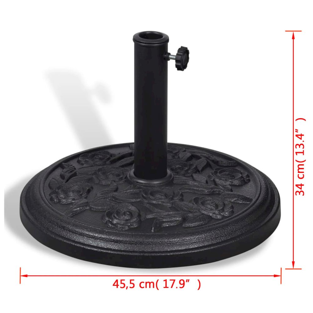 Parasol Base Black Resin Medium Heavy Weight Support. Picture 4