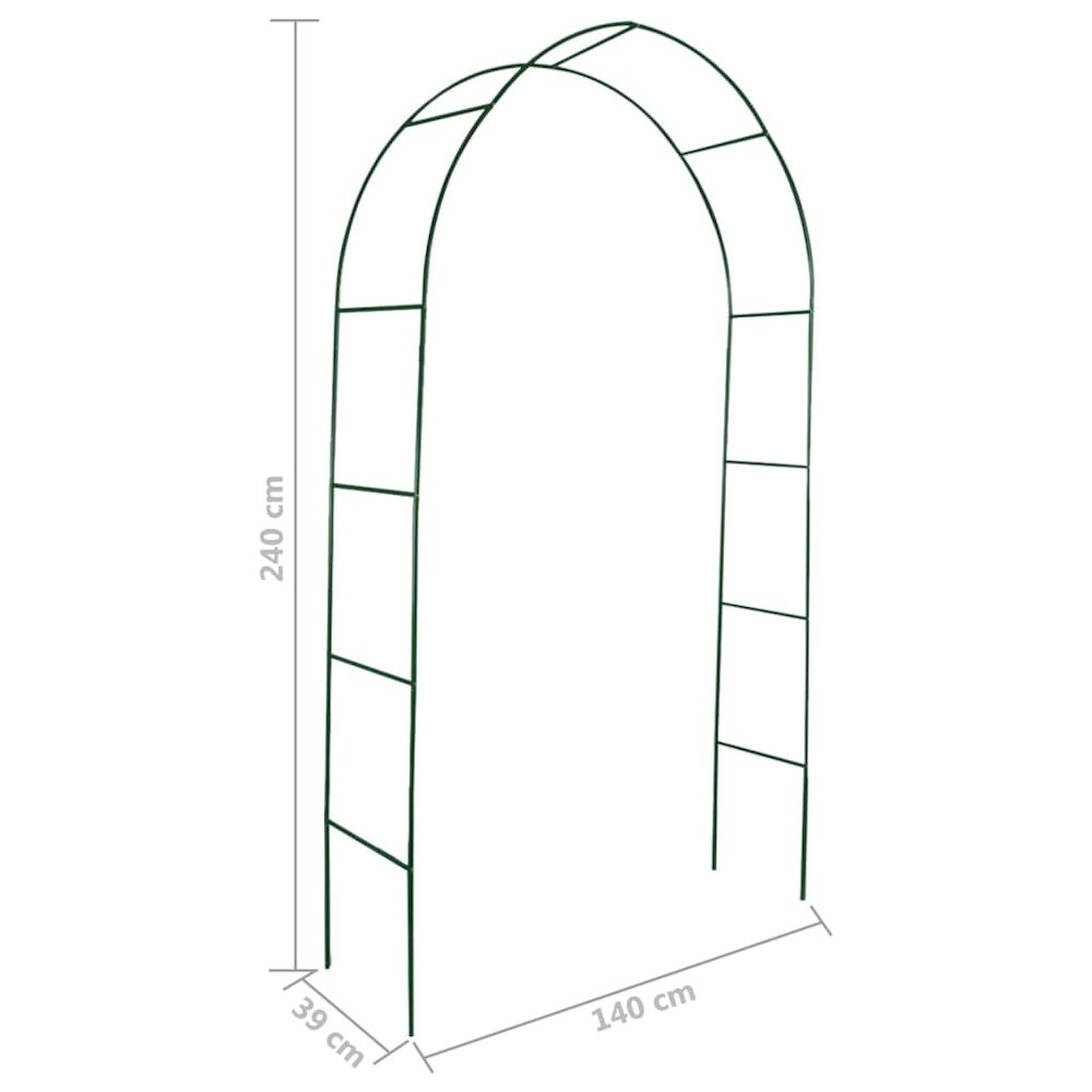 Garden Arch Dark Green Iron 2 pieces Durable Garden Arch. Picture 6