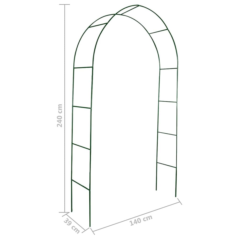 Garden Arch Dark Green Iron 2 pieces Durable Garden Arch. Picture 7