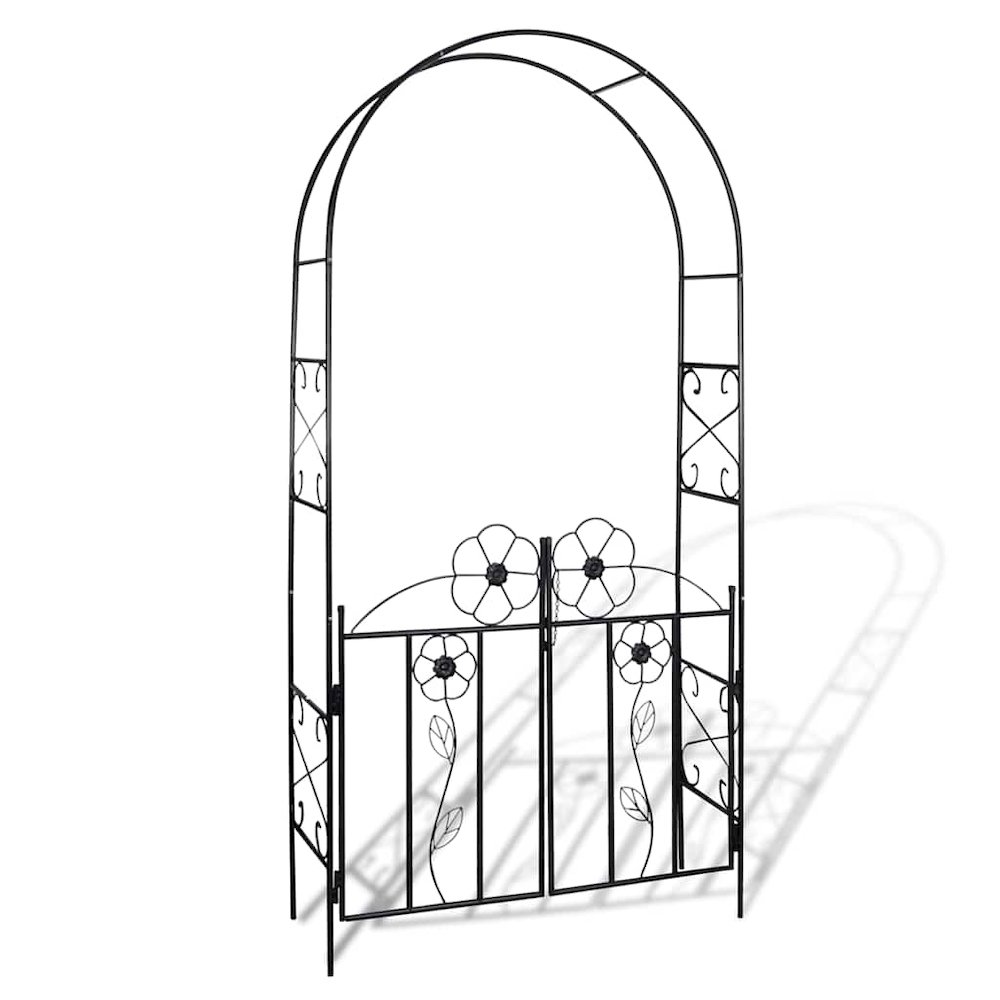 Garden Arch Black Iron 7.5 ft tall Durable Garden Arch. Picture 1