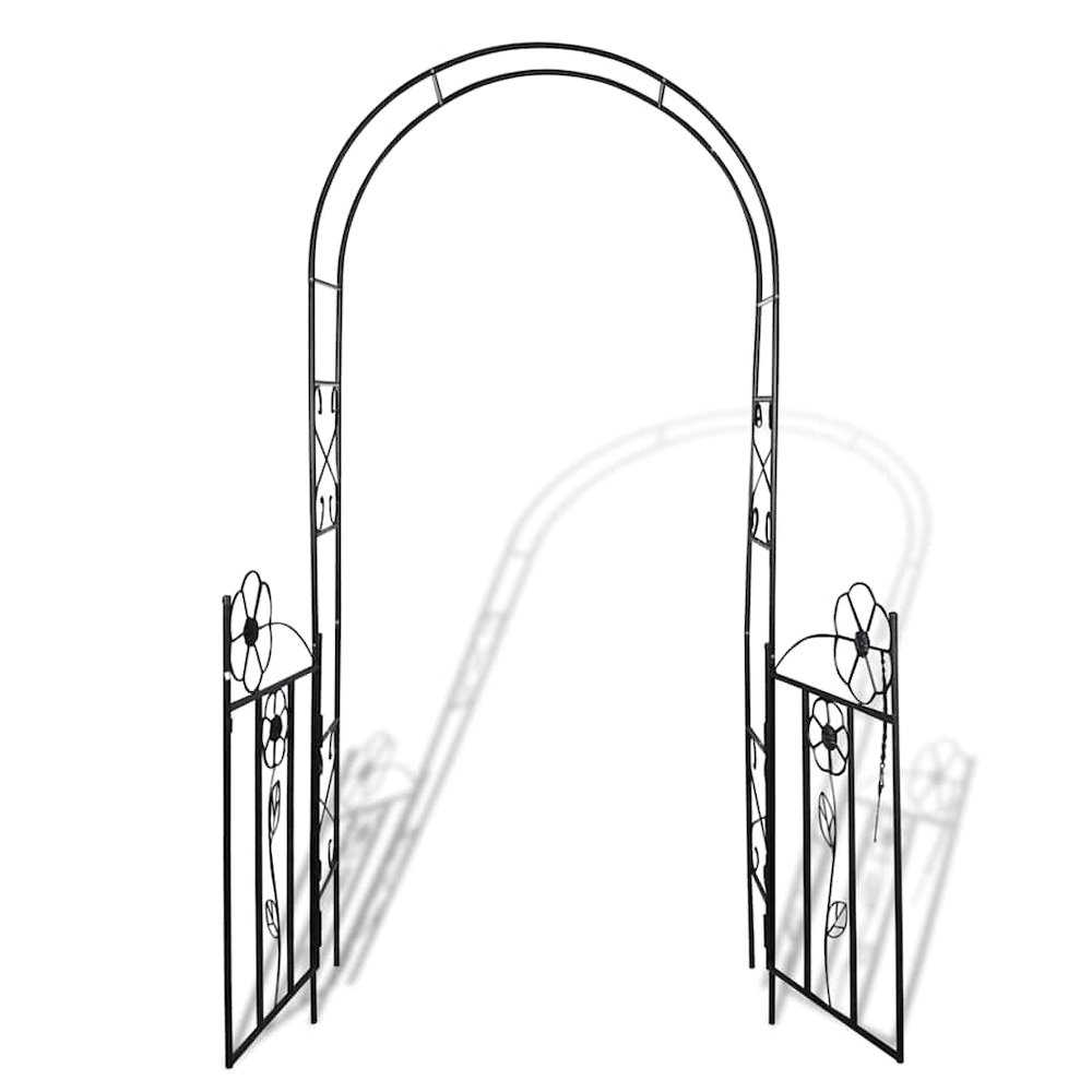 Garden Arch Black Iron 7.5 ft tall Durable Garden Arch. Picture 5
