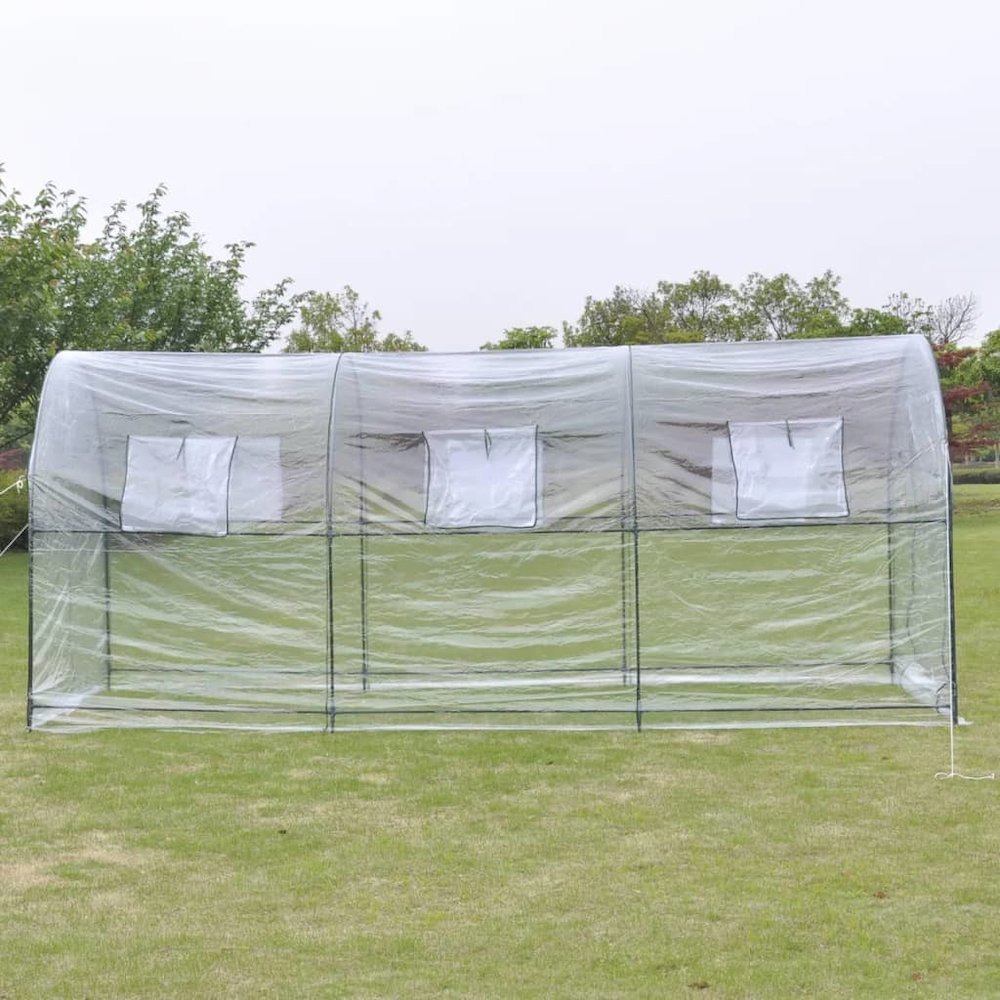 Greenhouse Transparent PVC, Powder-Coated Steel Large Portable. Picture 4