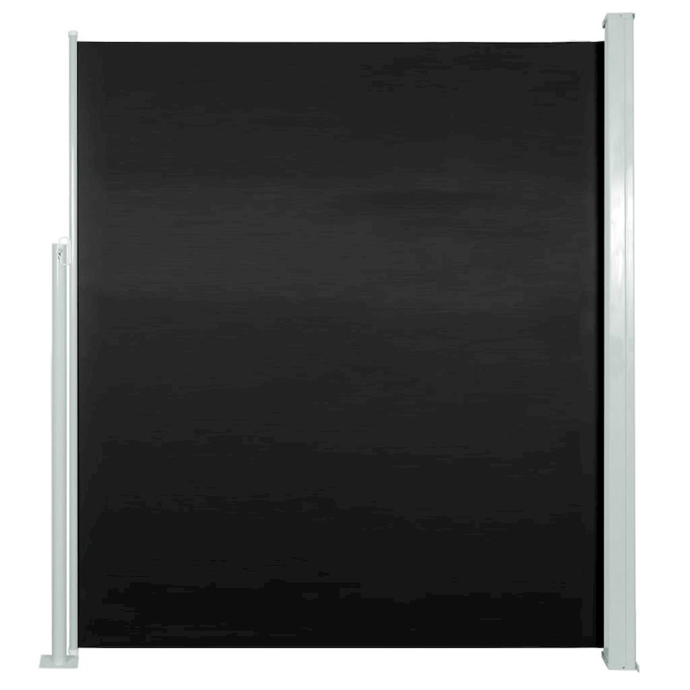 Side Awning Black Steel 63 x 118.1 in Retractable Patio Awning. Picture 2