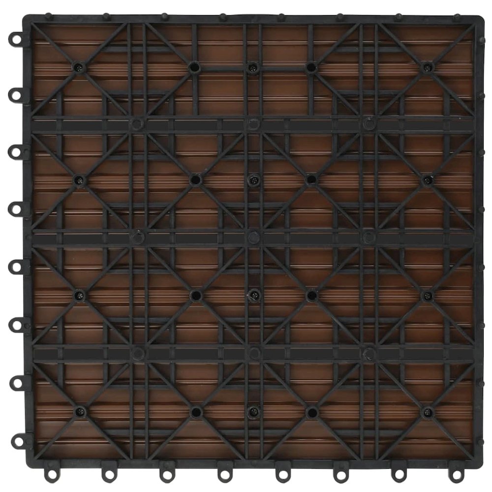WPC Tiles 11.8"x11.8" 11 pcs 11 ftÂ² Brown. Picture 6